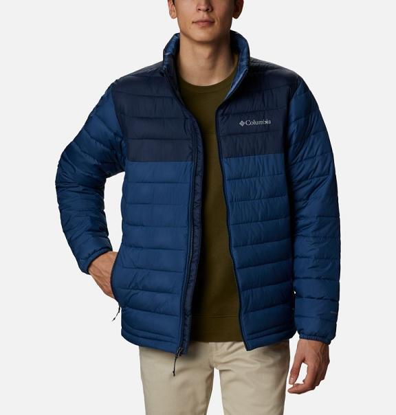 Columbia Powder Lite Insulated Jacket Navy For Men's NZ7348 New Zealand